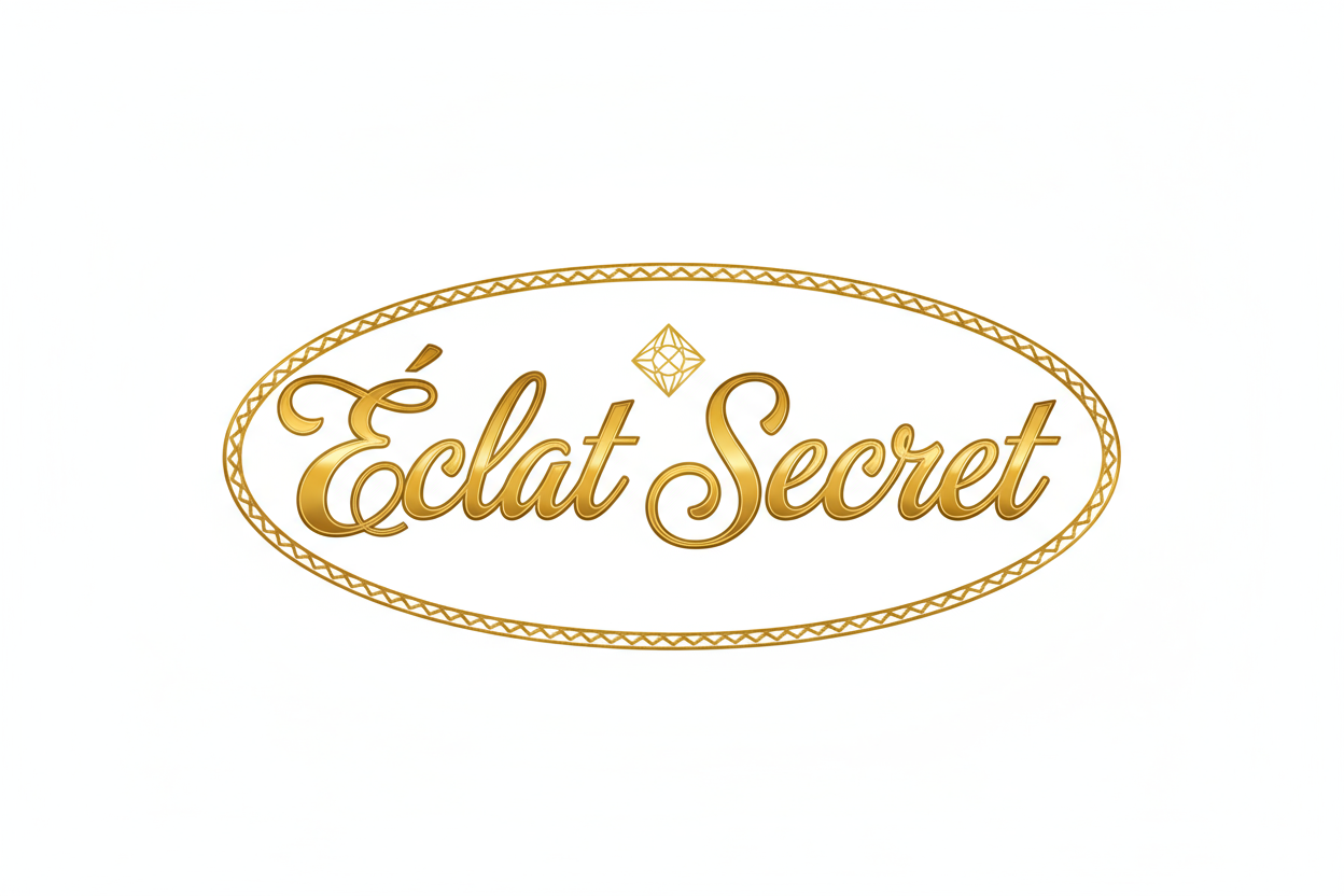 Logo éclat secret luxueux en or